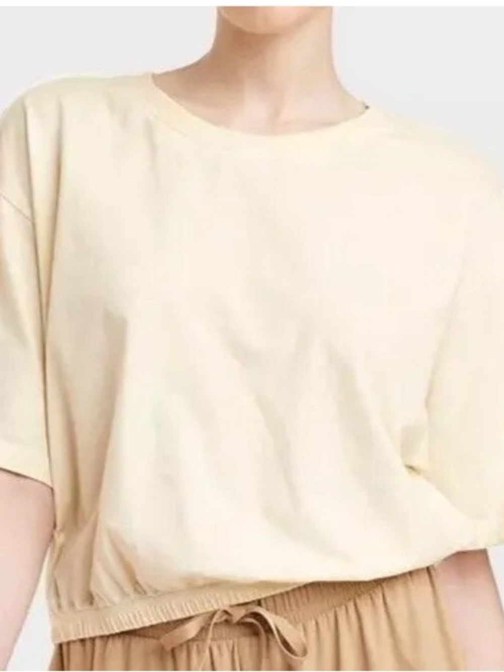 Joy Lab size XL Light Yellow/Cream t-shirt